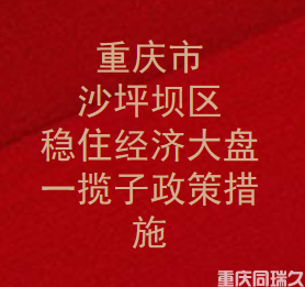 重庆市沙坪坝区稳住经济大盘一揽子政策措施(图1)