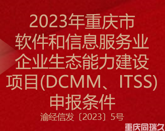 2023年重庆市软件和信息服务业企业生态能力建设项目(DCMM、ITSS)申报条件(图1)