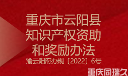 重庆市云阳县知识产权资助和奖励办法(图1)