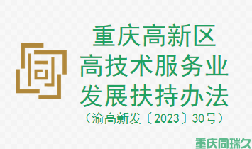 重庆高新区高技术服务业发展扶持办法（渝高新发〔2023〕30号）(图1)