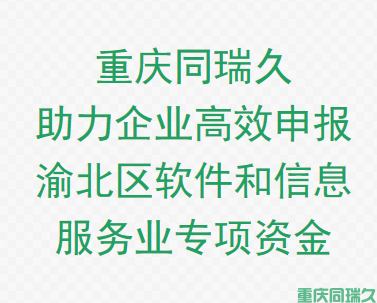 重庆同瑞久助力企业申报2024年渝北区软件和信息服务业专项资金(图1)