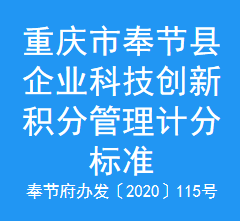 重庆市奉节县企业科技创新积分管理计分标准(图1)